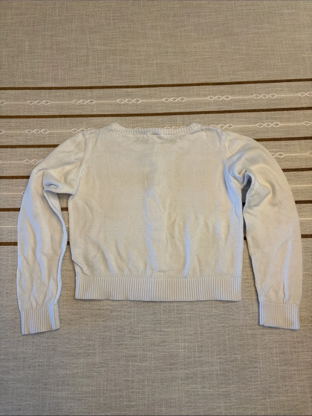Carter's White Knit Button-Up Cardigan